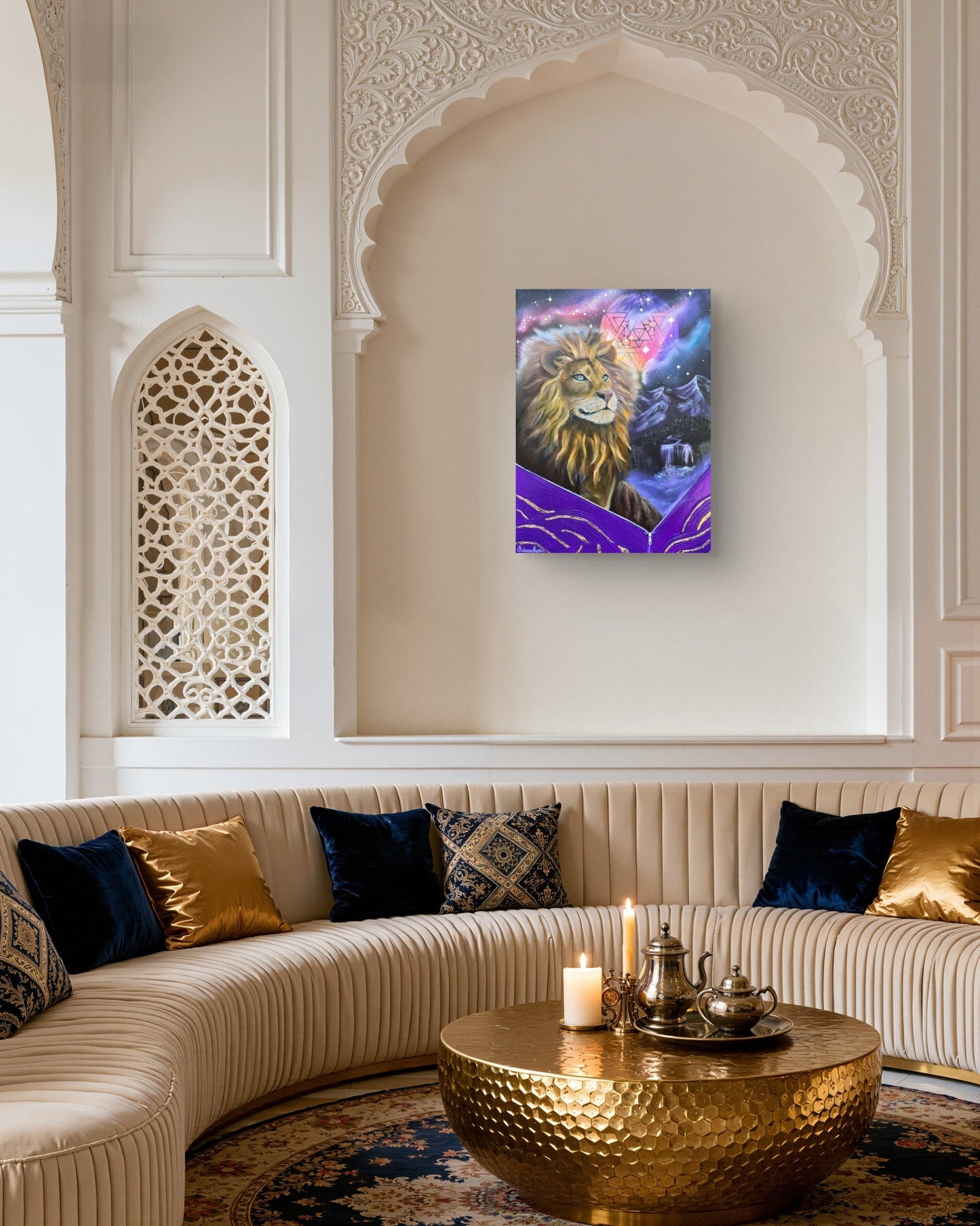 Animarii Unzipped No.11: The Lion — The One Who Never Forgot Who He Was · Original Oil Painting - Rebecca Papillon