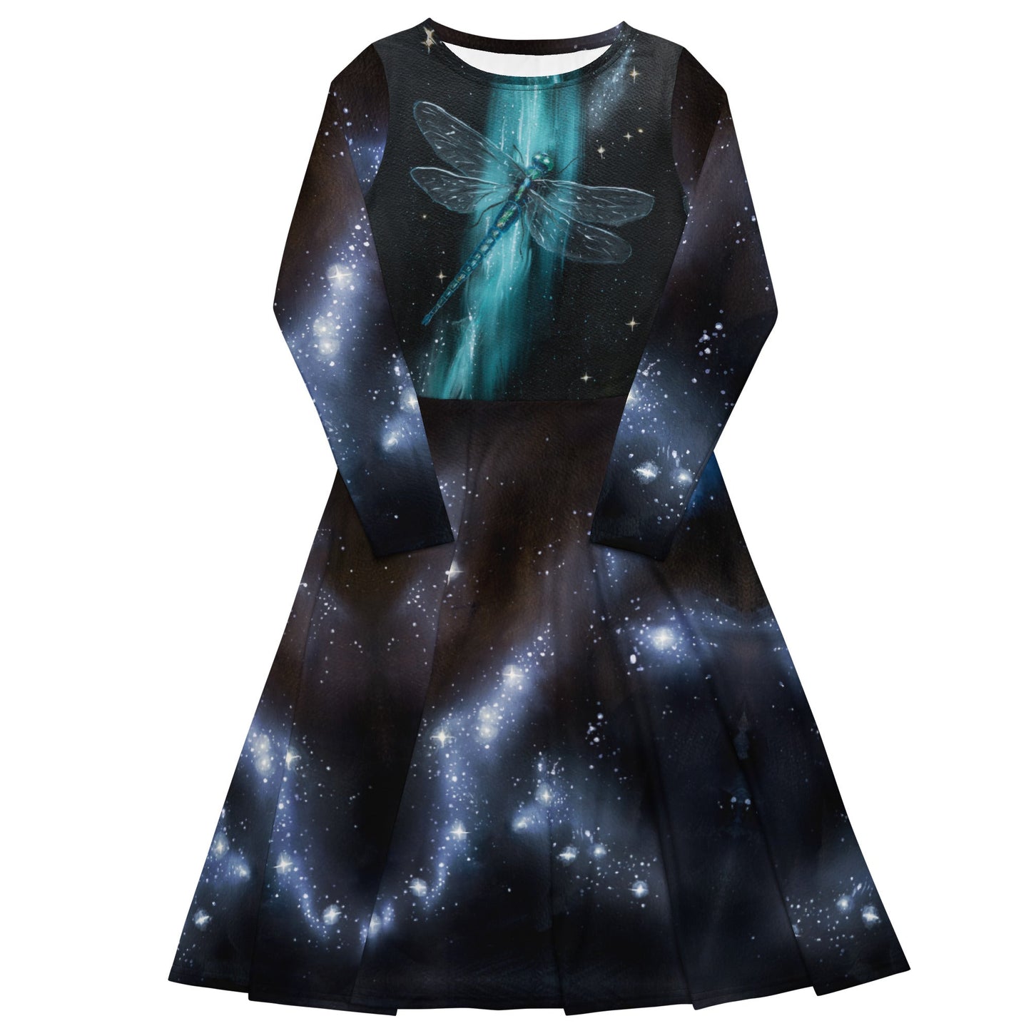 Midi dress with Pockets - Animarii Dragonfly - Rebecca Papillon