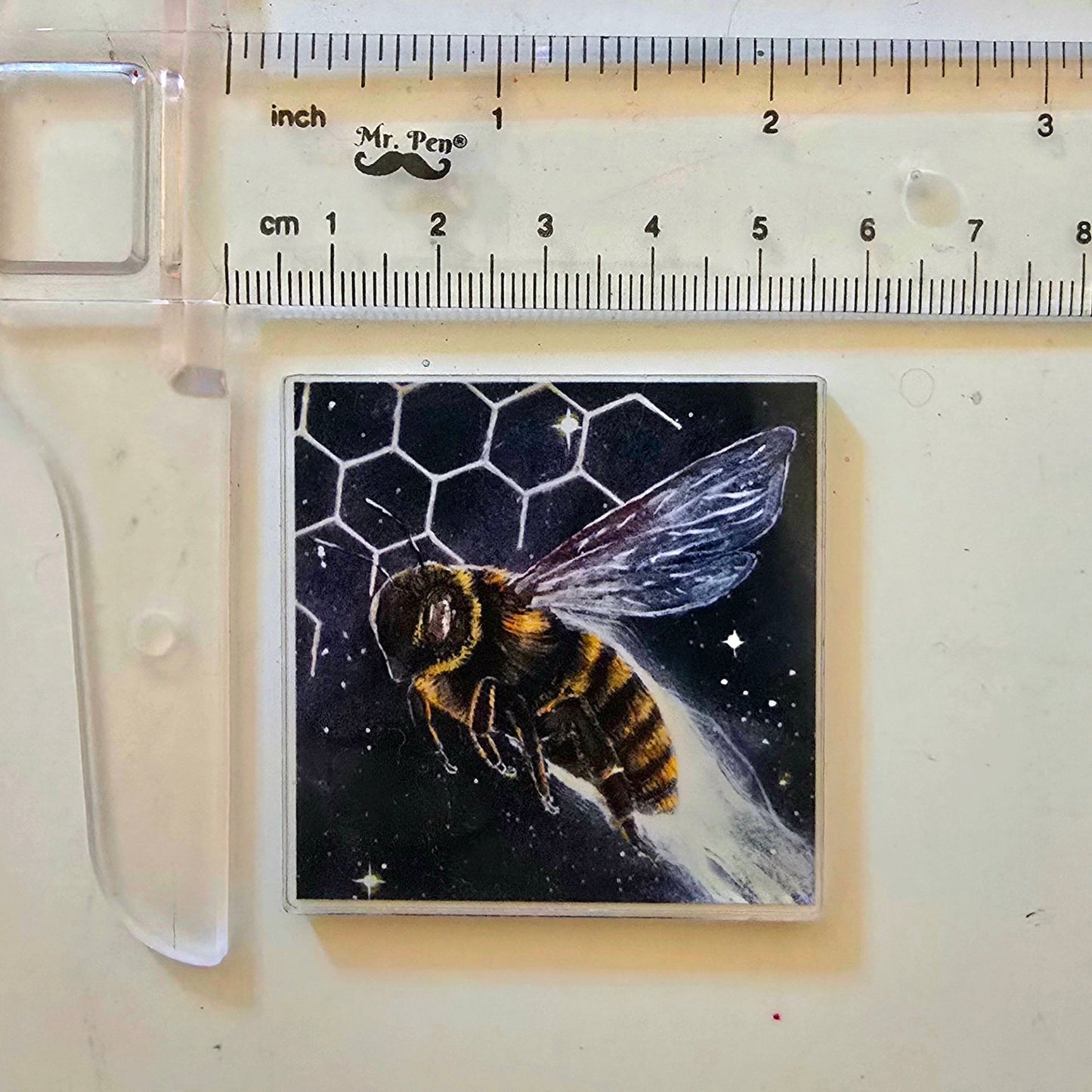 Animarii: Bee — The Keeper of the Hive Mind · Acrylic Magnet - Rebecca Papillon