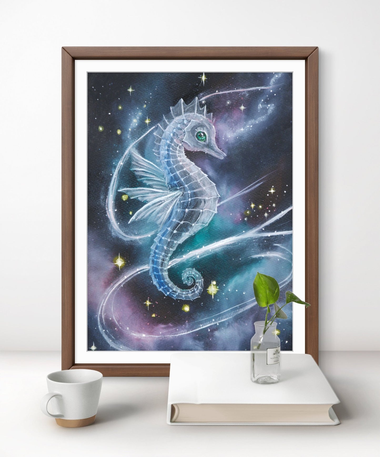 Animarii No.5: Seahorse — The Tender of Slow Mysteries · Original Oil Painting - Rebecca Papillon