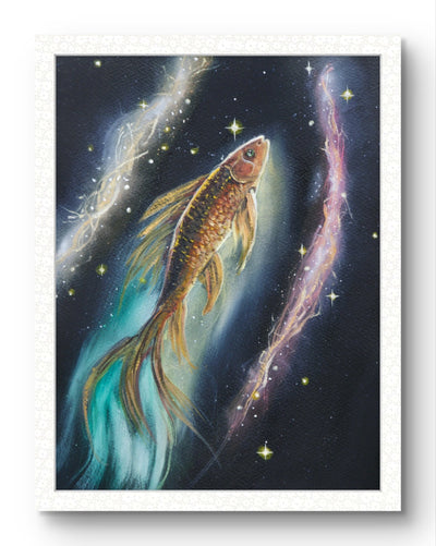 Animarii No.6: Koi — The One Who Becomes the Dragon · Original Oil Painting