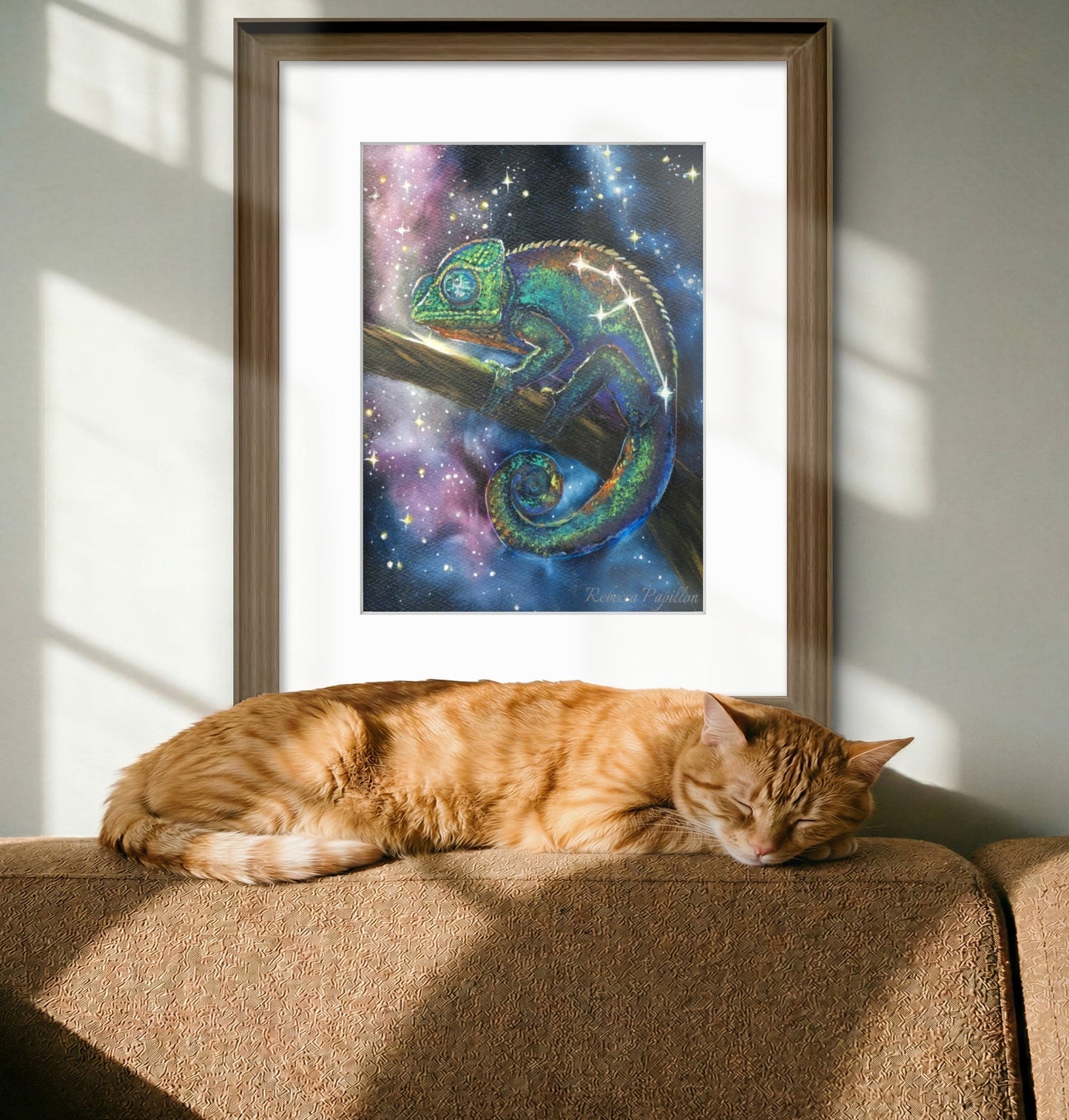 Animarii No.7: Chameleon — The Master of the Present Moment · Fine Art Print - Rebecca Papillon