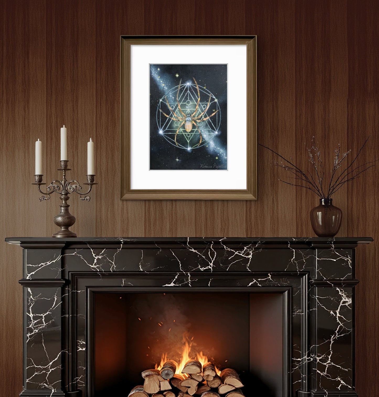 Animarii No.8: Orb Weaver Spider — The Architect of Invisible Things · Original Oil Painting - Rebecca Papillon