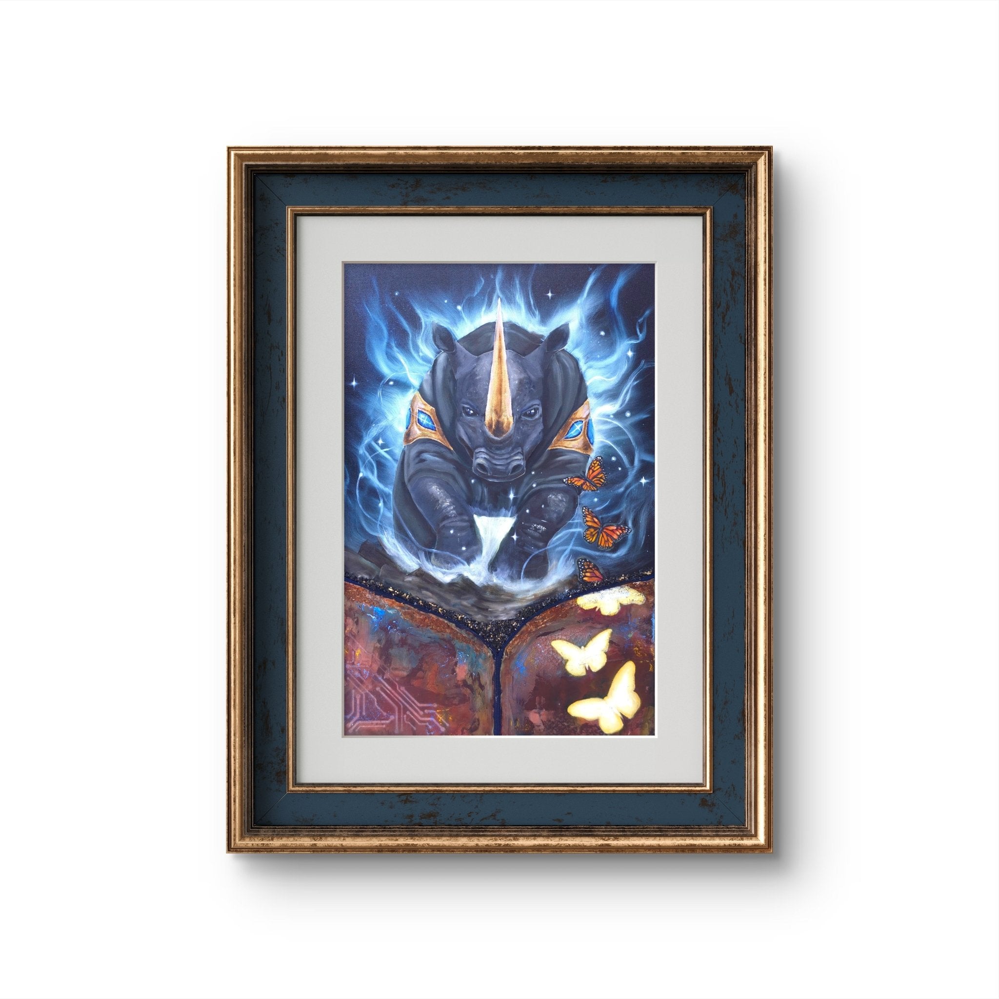The Rhino · Animarii: Unzipped No.1 Fine Art Print — Rebecca Papillon