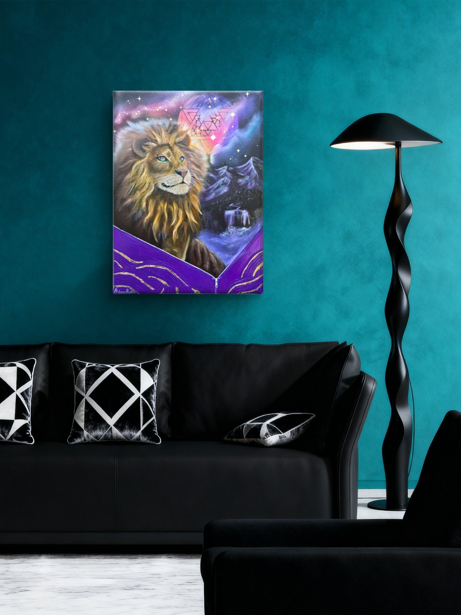 Animarii Unzipped No.11: The Lion — The One Who Never Forgot Who He Was · Original Oil Painting - Rebecca Papillon