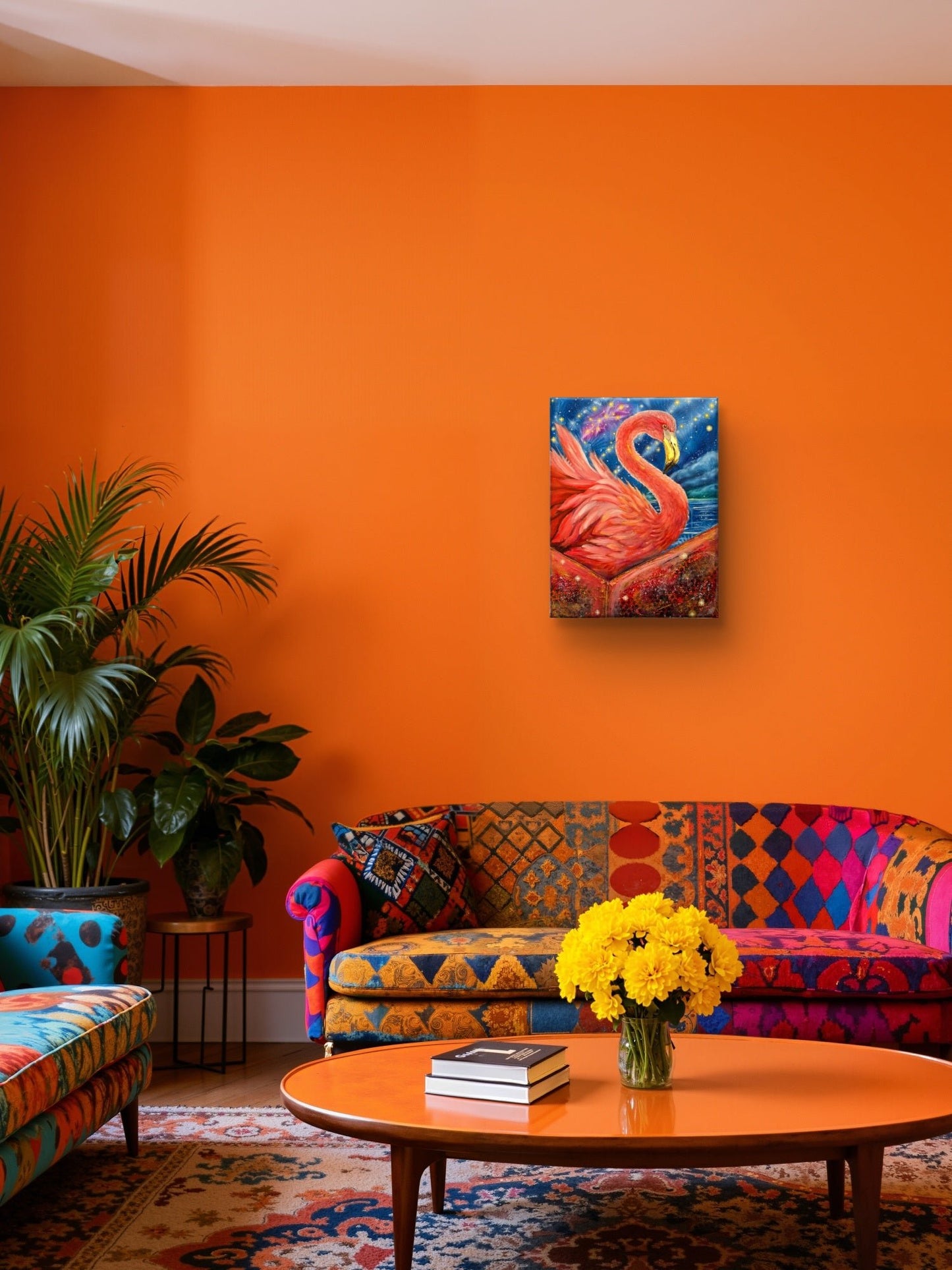 Animarii Unzipped No.13: The Flamingo — The One Who Made Beauty From Poison · Original Oil Painting - Rebecca Papillon