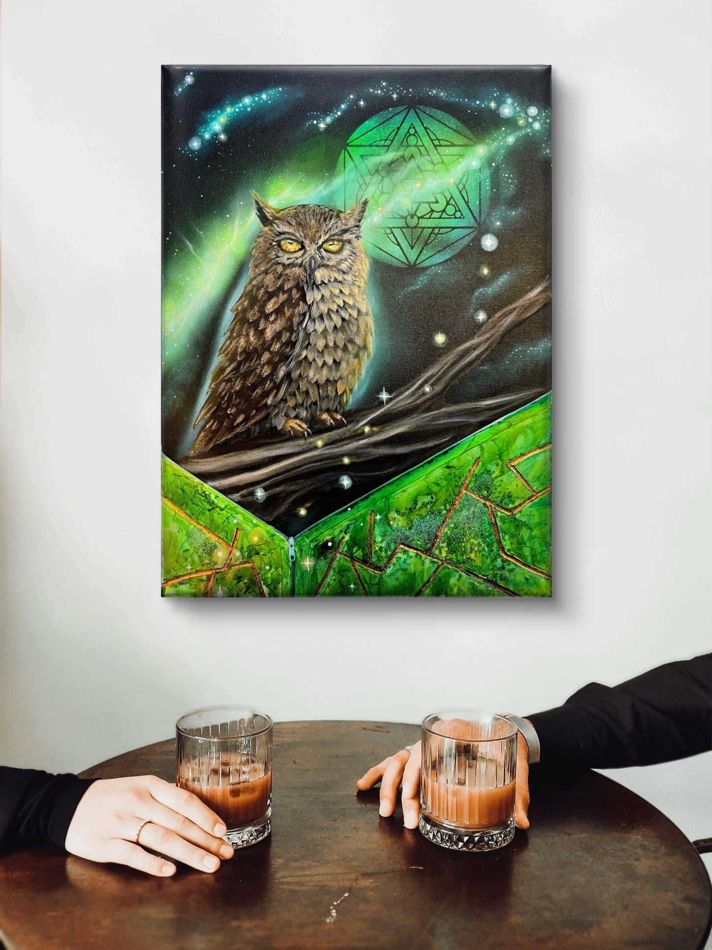 Animarii Unzipped No.14: The Owl — The One Who Simply Knows · Original Oil Painting - Rebecca Papillon