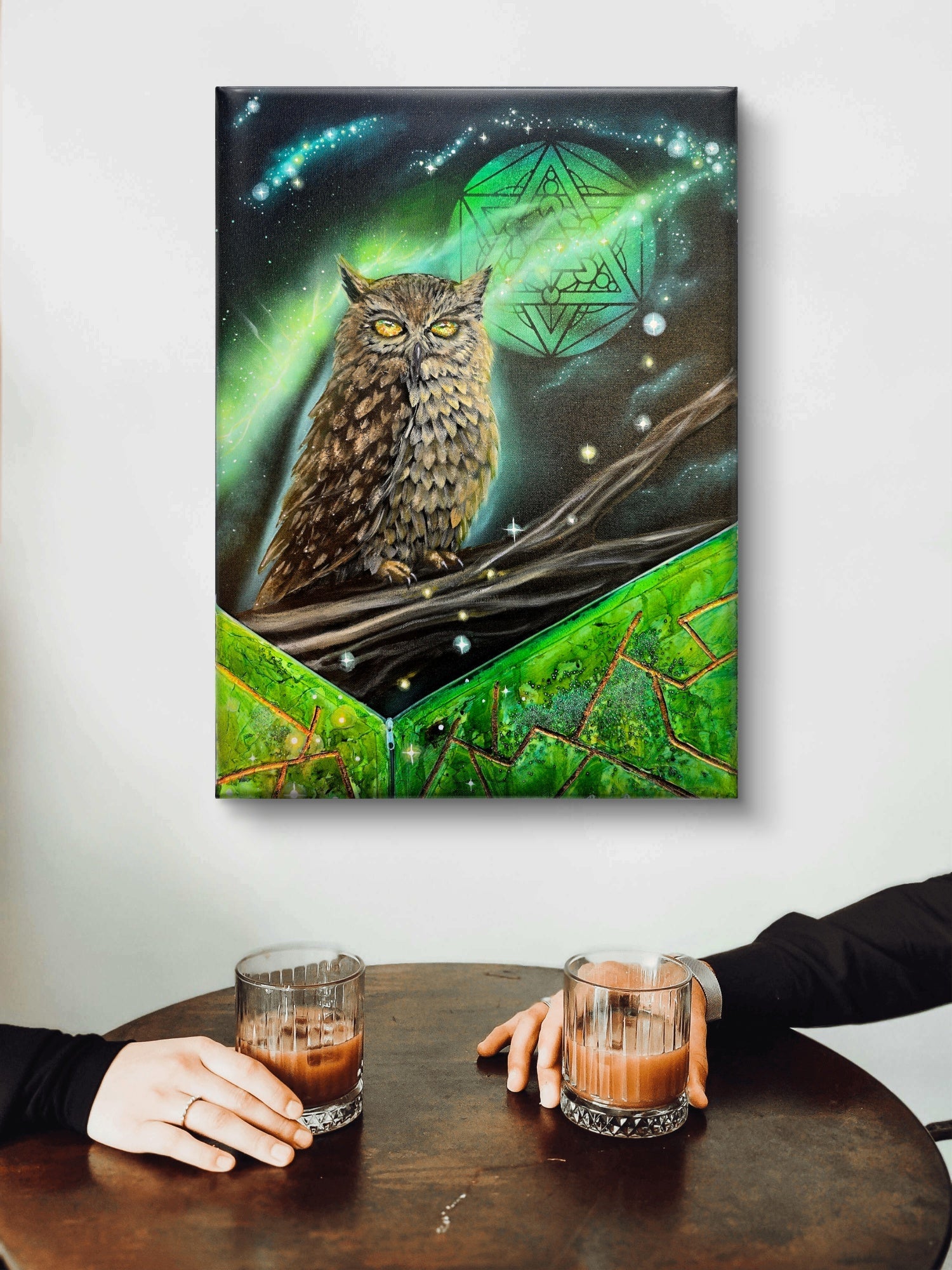 Animarii Unzipped No.14: The Owl — The One Who Simply Knows · Original Oil Painting - Rebecca Papillon