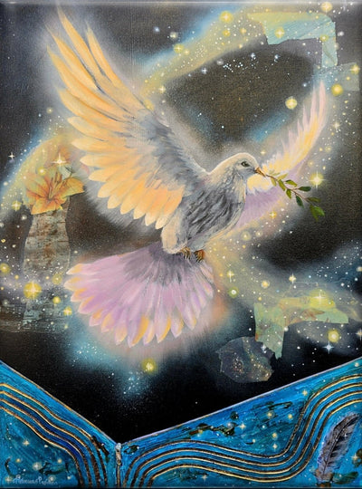 Animarii Unzipped No.16: The Dove — The One Who Found Peace · Original Oil Painting