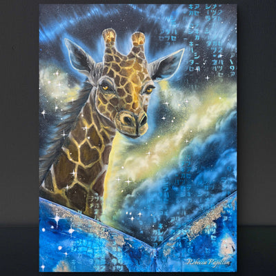 Animarii Unzipped No.3 The Giraffe — The One Who Rises Above · Original Oil Painting