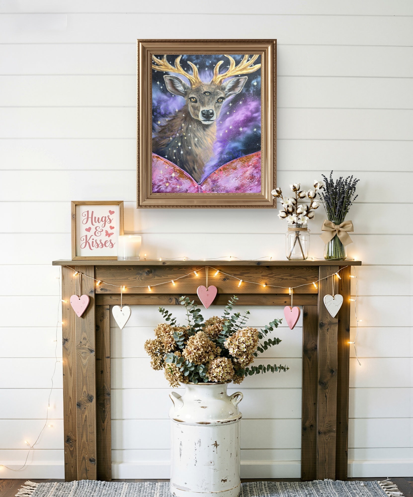 Animarii Unzipped No.4 The Stag — The One Who Sees in All Directions · Original Oil Painting - Rebecca Papillon