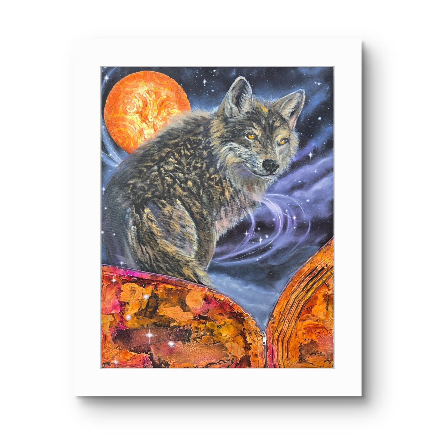 Animarii Unzipped No.7: The Wolf — The One Who Answers to the Moon · Fine Art Print - Rebecca Papillon