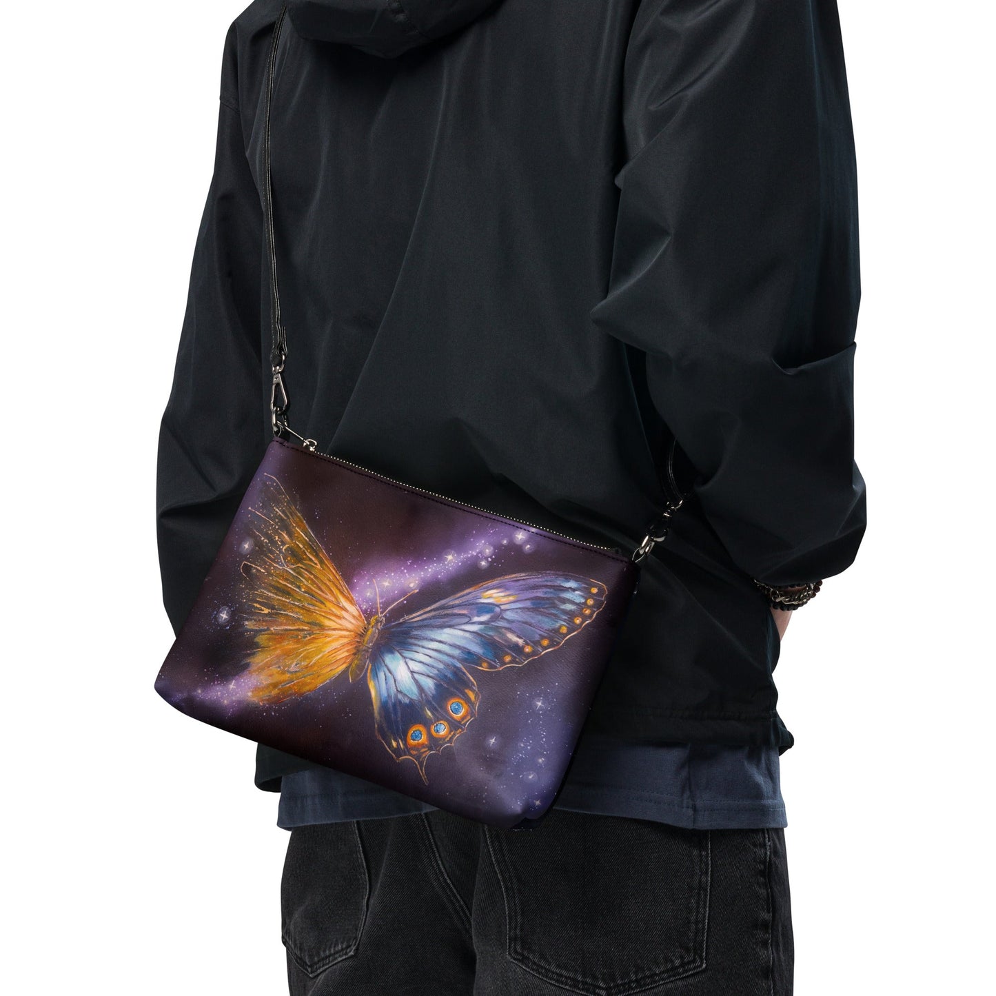 Double Sided Crossbody bag - Animarii Moth and Butterfly - Rebecca Papillon