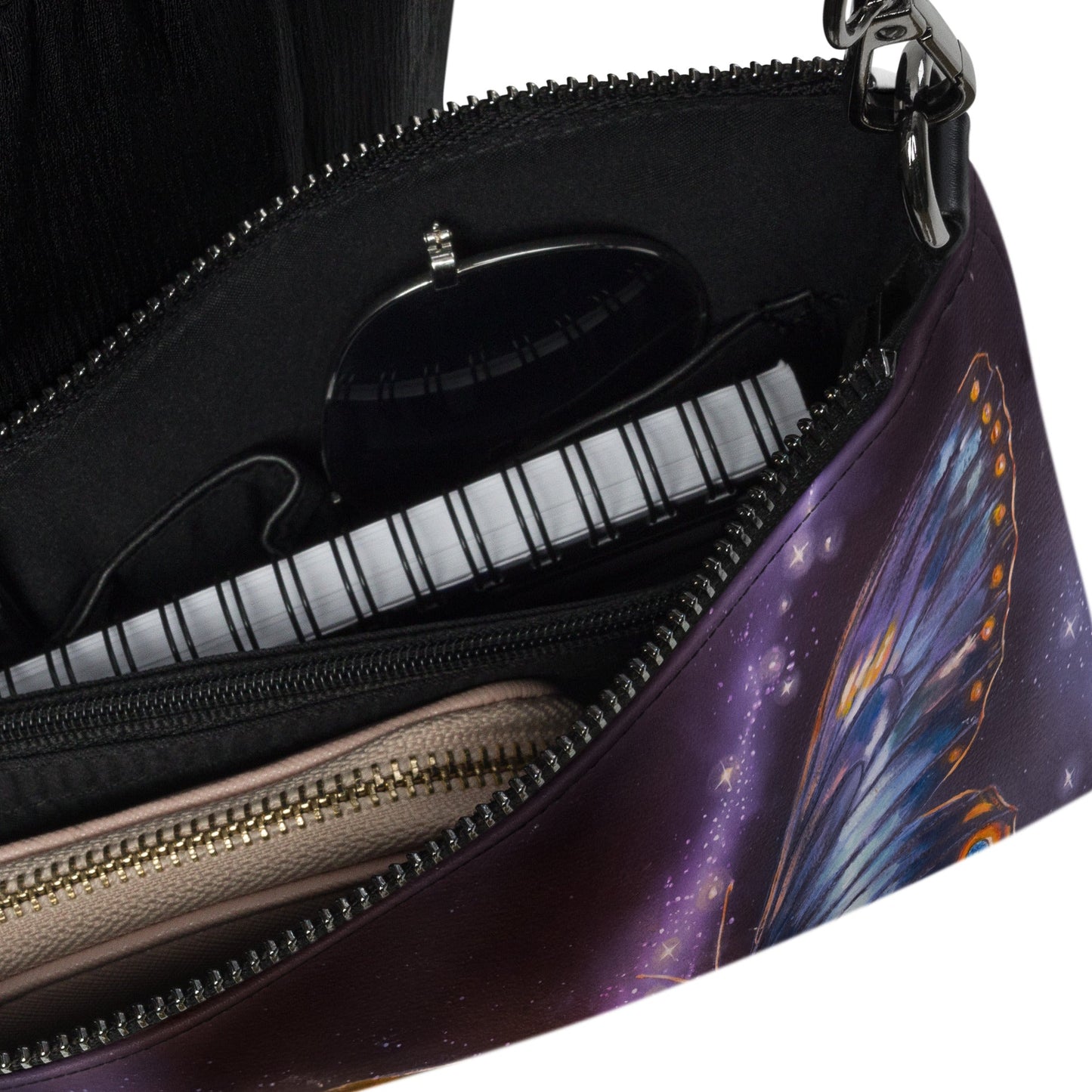 Double Sided Crossbody bag - Animarii Moth and Butterfly - Rebecca Papillon