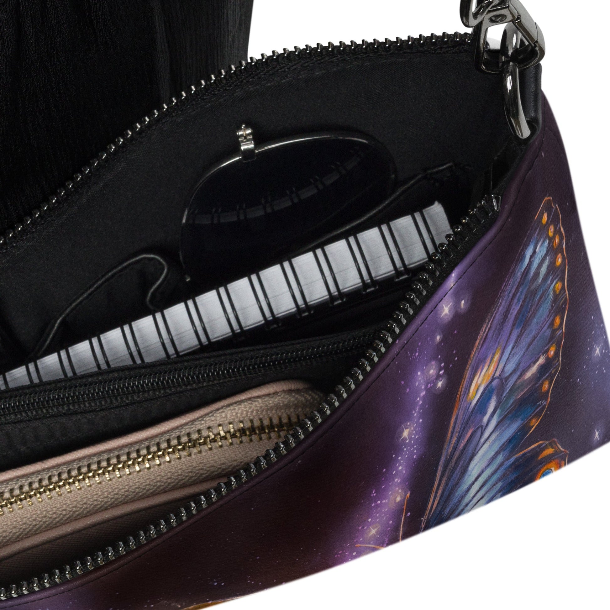 Double Sided Crossbody bag - Animarii Moth and Butterfly - Rebecca Papillon
