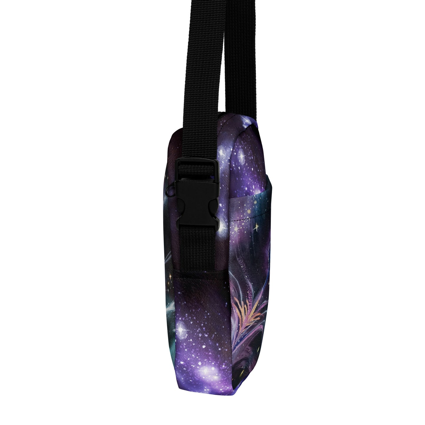 Double Sided Utility crossbody bag - Hummingbird and Seahorse - Rebecca Papillon