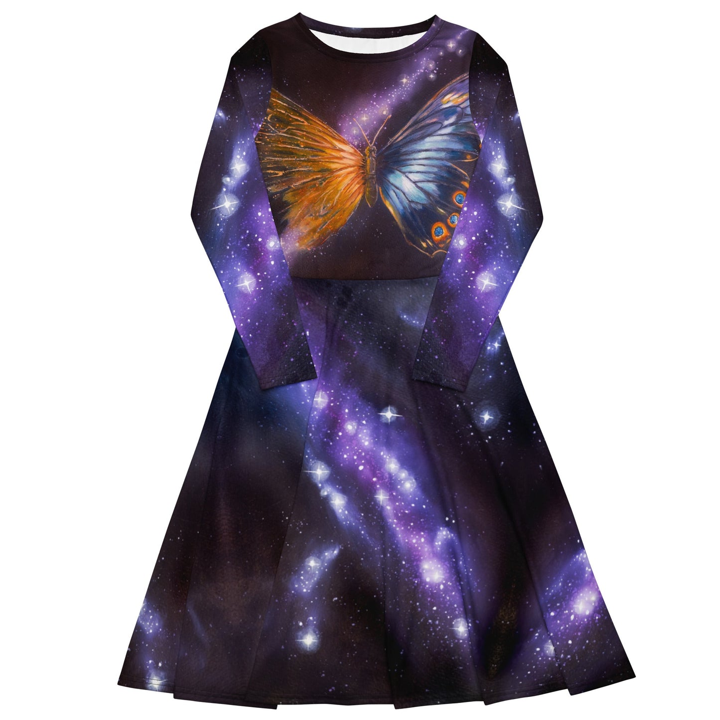 Midi dress with Pockets - Animarii Butterfly - Rebecca Papillon