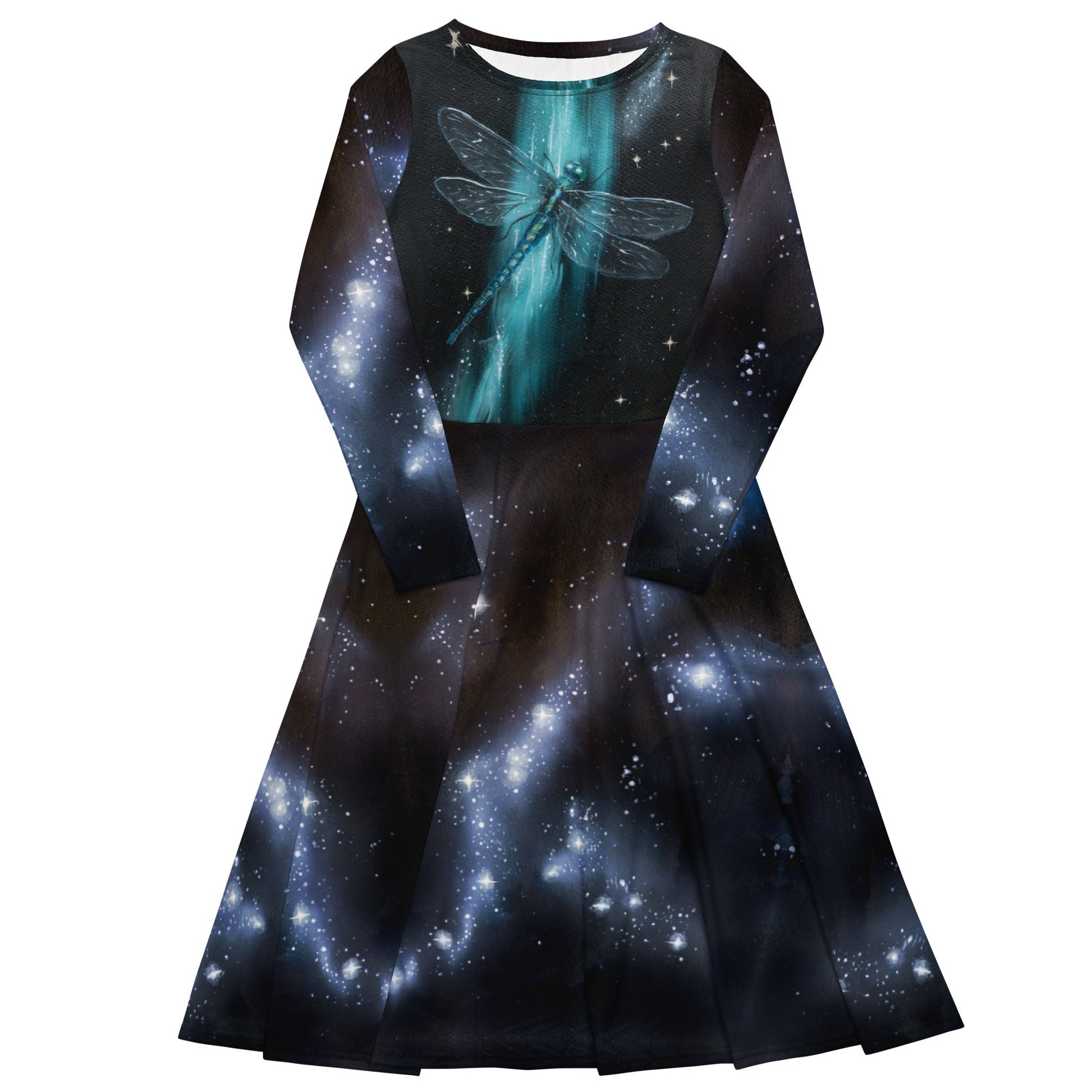 Midi dress with Pockets - Animarii Dragonfly - Rebecca Papillon