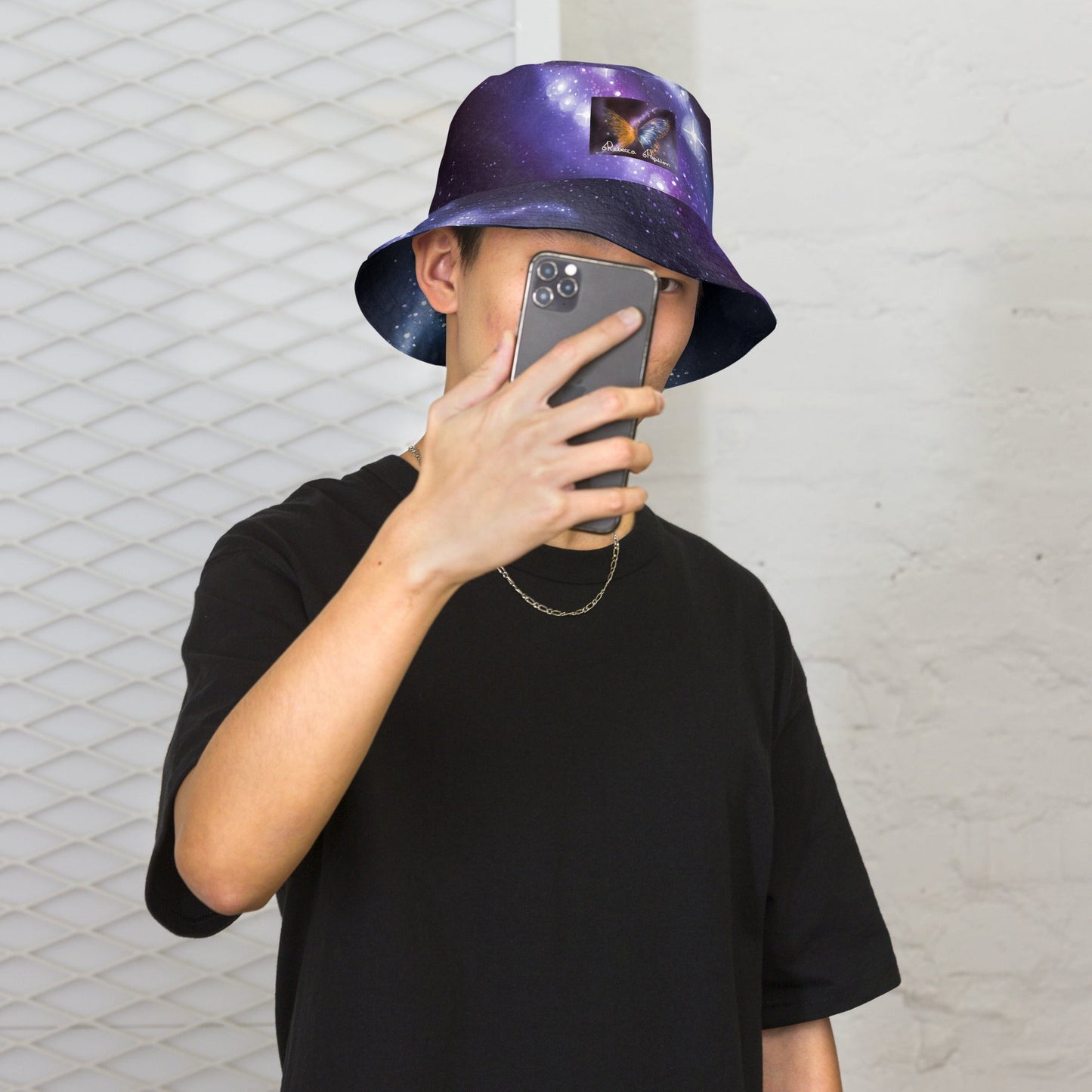 Reversible bucket hat - Animarii Galaxy - Rebecca Papillon