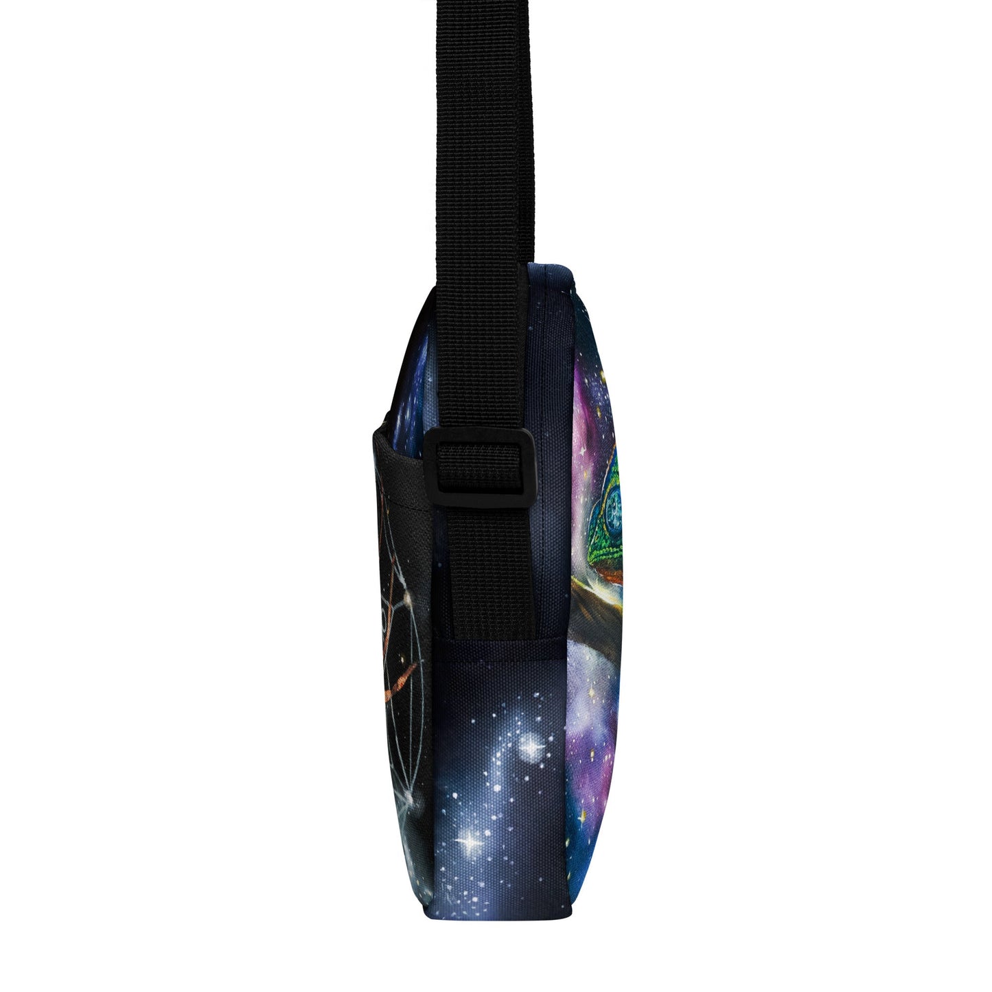 Utility crossbody bag - Animarii Spider and Chameleon - Rebecca Papillon