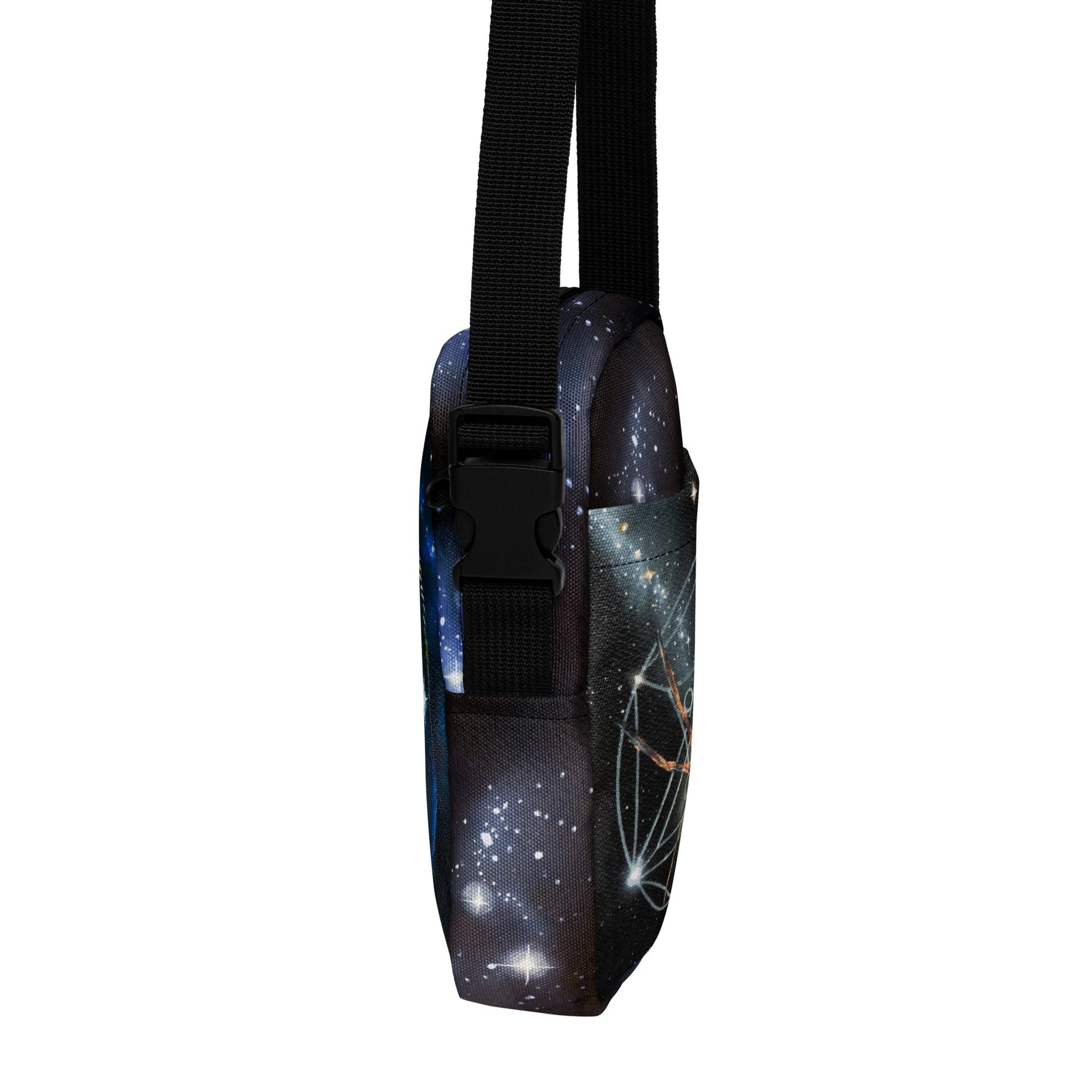 Utility crossbody bag - Animarii Spider and Chameleon - Rebecca Papillon